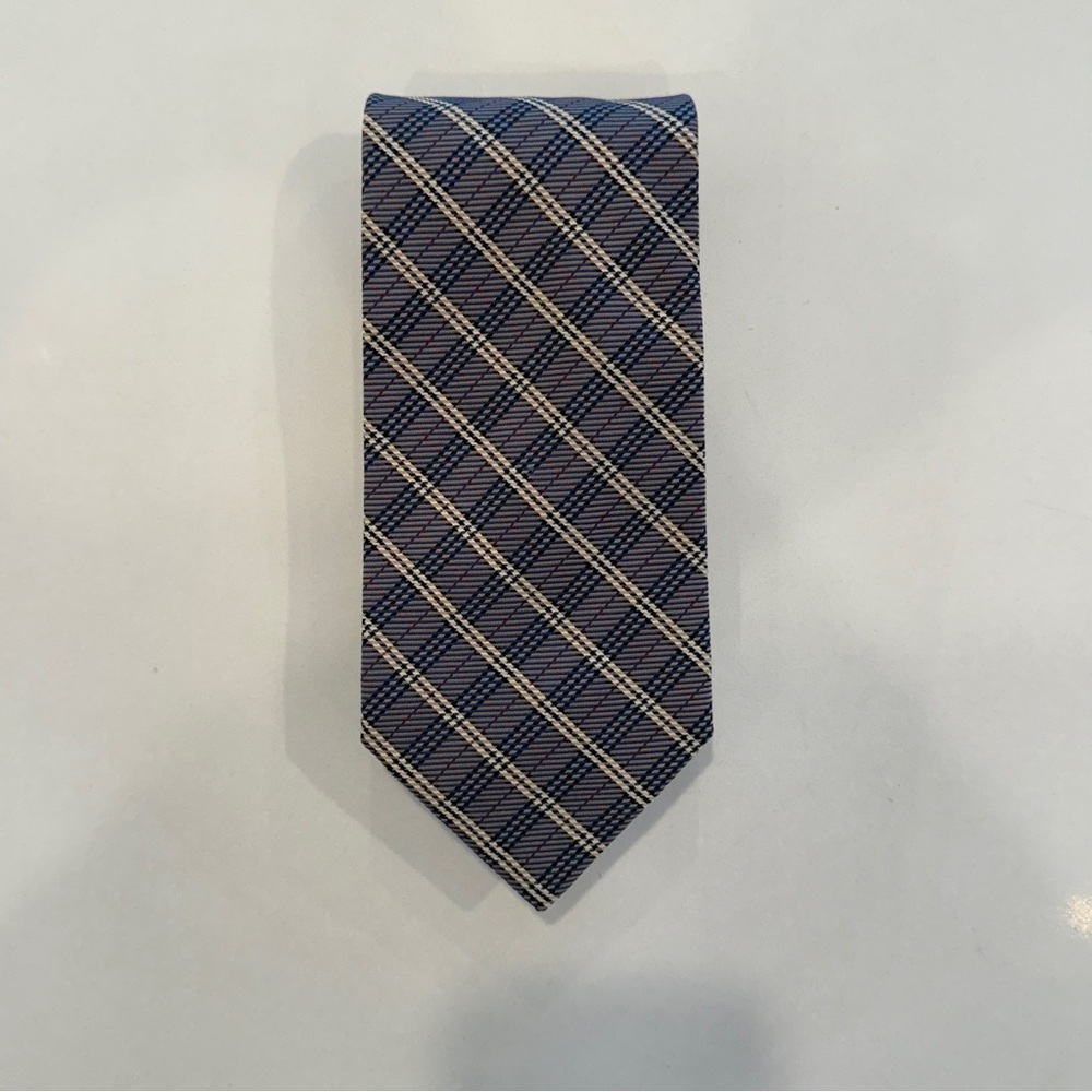 Burberry Tie - Vintage Plaid Sill Neck Tie